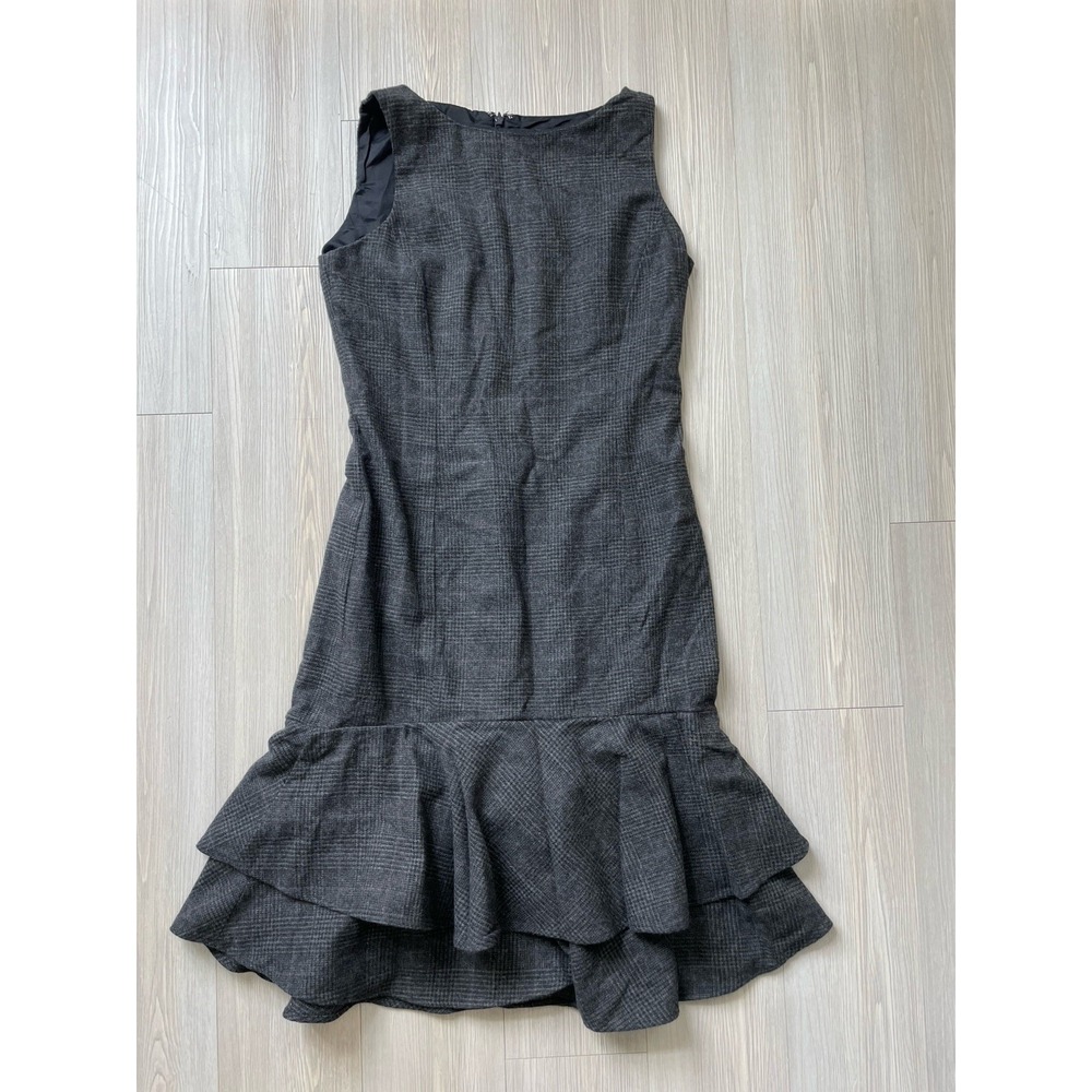 Lauren Ralph Lauren Women's Grey Sleeveless Knee Length Wool Dress Size 8 Work